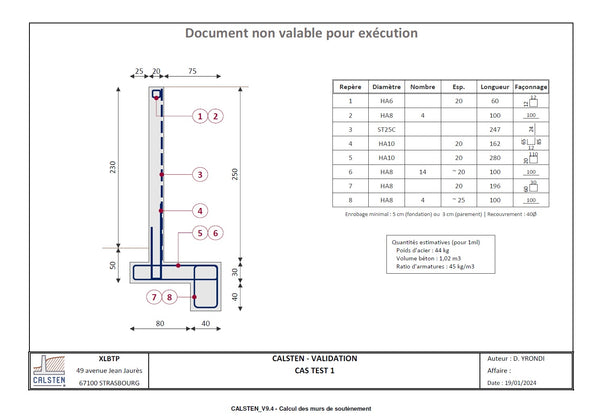 Calcul de murs de soutènement aux Eurocodes